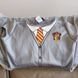 Gray Hogwarts Themed Dress with Gryffindor Crest